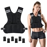 Vailge Verstellbare Gewichtsweste, 1.8kg - 4.5kg, Weighted Vest für Männer und Frauen, Einstellbare Trainingsweste Fitnessweste zum Krafttraining, Jogging, Crossfit, Finess, Muskelaufbau, Calisthenics