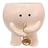 Générique Blumenkübel für Sukkulenten – Saxophon-Themed Harz-Pflanzgefäß, Whimsical Character Design | Multifunctional for Home Study, Artistic Töpfe für Kakteen und Tiny Houseplants