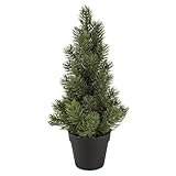 Ideen mit Herz | Tannenbaum im Topf | Künstlicher Weihnachtsbaum | Tisch-Deko | Weihnachten | 33cm hoch