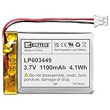 EEMB 3.7V 1100mAh Lipo Batterie Akku 603449 Lithium Polymer Batterien mit JST Stecker.Stellen Sie sicher, DASS die Polarität des Geräts vor dem Kauf mit Batterie übereinstimmt!