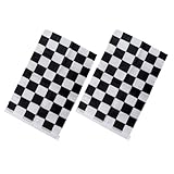 TOYANDONA Karierte Rennwagenflaggen aus Robustem Polyester Handliche Zielflaggen für Rennveranstaltungen und Outdoor Deko