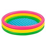 Intex 57412NP - Aufblasbarer Pool Sunset Glow, DREI Ringe, Vinyl, Mehrfarbig, 114x25 cm