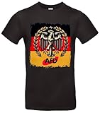 AFD T-Shirt mit Bundesadler Deutschland Fan-Shirt für Politik-Interessierte, Schwarz, L