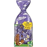 Milka Mini Schmunzelhasen 1 x 120g I Osterschokolade Einzelpackung I 3 verschiedene Sorten I Süßigkeiten zu Ostern aus 100% Alpenmilch Schokolade