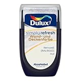 Dulux Simply Refresh Wand- und Deckenfarbe – Reinweiß 9010 – Tester 30 ml - Erfrischende, langlebige Innenfarbe für ein schönes Zuhause