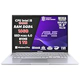 ASUS VivoBook Notebook, Notebook i5 13420H, RAM DDR4 16 GB, SSD 1 TB PCI-e 4.0, IPS-Display WUXGA 16,0 Zoll FHD, Laptop, Laptop mit Tastatur mit Hintergrundbeleuchtung, Fingerprint, Win 11 Pro, 16
