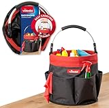 Vileda Cleaning Caddy – Faltbare Putztasche mit Griff und 6 Fächern – Reinigungsorganizer für Schwämme Bürsten Tücher Reinigungsmittel – Wasserfest reißfest hygienisch tragbar und platzsparend