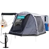 Skandika Busvorzelt Aarhus Air Protect| Aufblasbares Vorzelt für 4 Personen, eingenähter Zeltboden, 2 m Stehhöhe, 3000 mm Wassersäule, Luftzelt, Tunnelzelt | Zelt für Auto, Bus, Van, Bulli, Minivan