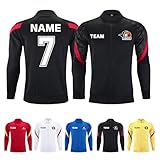 LAIFU Benutzerdefinierte Trainingsanzug für Kinder Jugend Erwachsene personalisierte Sportbekleidung mit Namen Nummer Team (DE/NL/SE/PL, Alphanumerisch, Einheitsgröße, Regular, Regular, Schwarz)