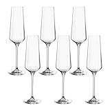 LEONARDO HOME PUCCINI Sektglas, Glas, klar, 6 Stück (1er Pack), 6