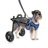 Pvirbravoo Dlm-01: Hunderollstuhl für kleine Hunde mit verbesserten All-Terrain-Reifen, verstellbar, reflektierendes Sicherheitsdesign für behinderte oder verletzte Hunde