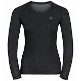 Odlo Damen Active F-dry Light Funktionsunterwäsche Langarm Shirt, Schwarz, XL EU