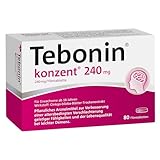 Tebonin konzent 240 mg | 80 Tabletten | stärkt Gedächtnis & Konzentration | fördert die Durchblutung | bei Vergesslichkeit im Alter | pflanzliches Arzneimittel mit Gingko Biloba Extrakt