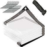 WOVTE Plane Transparent mit ösen 3 x 4 m Abdeckplane Wasserdicht für Außenbereich, Zeltplane wasserdichte Plane Garten Gewebeplane, Abdeckung für Dach, Gewächshaus und Outdoor-Einsatz