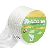 HYRYC Fugenband Selbstklebend Gitterband Glasfaserband 10cm*50m Gewebeband Trockenbau Selbstkleben zum Verfugen von Gipskarton-Platten für Reparaturen von Rissen & Löchern (10cm*50m)