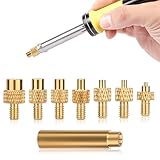 TNEDFOD 8 Stück Lötspitzen Einschmelzhilfe für M2 M2.5 M3 M4 M5 M6 M8 Gewindeeinsatz für 900M, T18, Weller ST Serie Lötspitzen 3D Drucker Zubehör Gewindeeinsätze Einschmelzmuttern