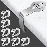 Aongray 8 Stück Tischdeckenklammern Edelstahl,Tischtuchhalter Blatt,Tischdeckenbeschwerer Tischabdeckungsklemmen Outdoor Clips Rutschsicher Windfest,für Biergarten, Picknick,Camping (5 cmx4 cm)