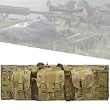 Taktische Gewehrtasche Langwaffen,93/108/118/140CM Waffentasche mit Justierbarem Schultergurt,Double Rifle mit Pouches Compartments,Tragbare Waffentasche Wasserdichter Funktion(CP,37in/93cm)