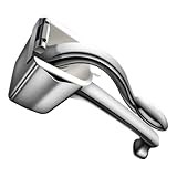 Manuelle Zitronenpresse – Saftpresse aus Edelstahl für Orangen und Granatäpfel – Ideal für weiche und saftige Früchte – Kompaktes Design (26 x 12 x 9 cm)