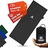 Armadic Hüttenschlafsack aus 100% Bio-Baumwolle mit Reißverschluss (nur 380g) - Ultra leicht, klein und dünn. Reiseschlafsack, Schlafsack Inlett, Inlay I Ideal für Backpacking, Hostels und Berghütten