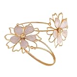 Asymmetrischer, von Blüten inspirierter Armreif für Damen, Premium Kirsite Konstruktion, atmungsaktive Designs, formelles, lässiges Accessoire, florales, unregelmäßiges Muster, Armbinde, leichtes Arm