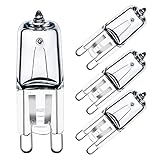 GMY Halogen G9 Backofenlampe 40W 230V G9 Backofen Glühbirne für Ofen- und Mikrowellenherd-Glühbirnenanwendungen 300°C Hitzetolerante Glühbirnen 4er-Pack Warmweiß