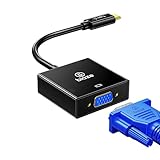 biaze ZH55 USB C auf VGA Adapter, Plug and Play Typ C auf VGA Konverter für Telefon, Laptops & PC - 1080p@60Hz Videoausgang zu TV/Projektor