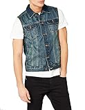 Urban Classics Herren Denim Vest Weste, lightblue, X-Large