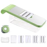 Qfdiwr Kartoffelreibe, multifunktionaler Zerkleinerer für Karotten | Gemüsereibe manuell für Küche Salat Kohl Käse Obst Zubereitung tägliche Mahlzeiten Zuhause Pro