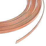 BENECREAT Flacher Kupferdraht, 2,5 mm breit, 2,5 mm breit, flach, anlaufgeschützt, Schmuckdraht für DIY-Schmuckherstellung, 5 m