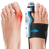 YushengTai Hallux Valgus Korrektur Schiene Set, 2x Zehenspreizer, 2x Korrekturschienen, verstellbare Ballenzeh Bandage zur Unterstützung der Zehenausrichtung, bequem für Damen Herren, Tag Nacht