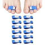 12 Stück Hammerzehen Korrektoren,Hammerzehen Korrektur,Hammerzehenschienen,Gebrochene Zehenschiene,Zehenkorrektor,Zehenbandagen zur Korrektur von Hammerzehen,Gebrochenen Zehen Überlappenden Zehenn