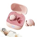 LUCKKY Hearing Bluetooth Aids Sleep Earbuds Bluetooth Headset, Unsichtbare Mini SchlafKopfhörer Seitenschläfer, In Ear Kopfhörer Kabellos, Noise Cancelling Bluetooth 5.4 Kopfhörer zum Schlafen (Rosa)