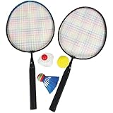 BEST SPORTING Federball Set – Perfekt für Kinder & Erwachsene – 2 Schläger (46 cm) mit verkürztem Schaft, inkl. Federball, Softball & Schaumstoff-Federball – Badminton Set für Outdoor & Strand