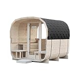 Home Deluxe Gartensauna Hygge Deluxe - Maße: ca. 230 cm x 220 cm | Outdoor Sauna, Fasssauna, Sauna für den Garten