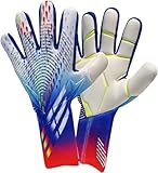 XUEQI Fußballhandschuhe für Jugendliche, Torwarthandschuhe, professionelle Latex-Torwarthandschuhe für Herren, Fußballtorwarthandschuhe mit Fingerschutz 6 B