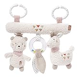 Fehn Activity-Trapez Peru - Flexibles Baby Spieltrapez für Kinderwagen, Babybett und Babyschale - Stoff-Lernspielzeug zur Förderung des Greifsinns und der Motorik - Für Babys & Kinder ab 0+ Monaten