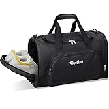 Sovaloo Sporttasche & Reisetasche für Damen und Herren - Gym Bag mit Schuhfach und Nassfach - Ideal für Sport, Fitness und Reisen (Schwarz, 40L)…