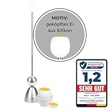 Clack 99009 - Eierschalensollbruchstellenverursacher - Edelstahl - Motiv: Frühstücksei - Made in Germany Eierköpfer Geschenkidee
