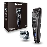Panasonic ER-SC40K803 Haarschneider für Männer, tragbarer, kabelloser, wasserdichter Trimmer, fortschrittliche Klingen, 20 Längen, 1 Aufsatz, kabellos & kabelgebunden, LED-Batterieanzeige, Schwarz