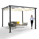 Grindi - Garten Pergola Pavillon Terrassendach - Milos I 3x3m - wasserdichtes & stabiles Sonnenschutz für Terrasse und Freistehender, Carport-Pavillon, Grillpavillon, Markise als Vordach für Haustür