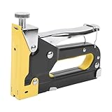 Nagelpistole Tacker, 600 Nägel Kapazität, Polstertacker, 4,6 X 1 X 6,3 Zoll, U-förmige/türförmige/T-förmige Heftklammer for Polster-Fotorahmen Sicherheitsverriegelungstaste