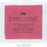 Faber-Castell 127321 - Knetradiergummi Art Eraser, in Kunststoffbox, 1 Stück, gelb, rot, blau sortiert