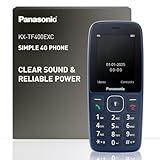 Panasonic KX-TF400EXC 4G Benutzerfreundliches Tastenhandy, Volte, verlässliche 280 Std. im Standby-Modus, USB-C-Ladefunktion, 2,4-Zoll-Display, Bluetooth, LED Taschenlampe, IP44 wasserfest, Blau