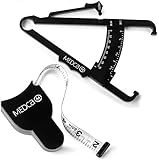 Körperfett-Caliper und Messband für Körper – Hautfalten-Messschieber, Körperfettzange und BMI-Messgerät von MEDca