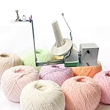 Automatischer elektrischer Garnwickler, geräuscharmer Wollwickler für Fäden mit 0,1–2,5 mm Durchmesser, max. 500 g Kapazität, Garnspinner und Gestell, rot/grün