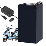 FREEDOH 60 Volt Motorradbatterie 60 V Li-Ionen-Batterie 30 Ah 35 Ah 40 Ah 50 Ah 55 Ah 60 Ah 65 Ah 70 Ah 75 Ah 80 Ah 100 Ah mit Ladegerät für 0–6000 W Motor,60v70ah
