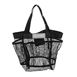 FRCOLOR Schnelltrocknende Leichte Mesh-duschtasche mit Fächern und Tragegriff Hängender Badezimmer-Organizer für Reisen Fitnessstudio Camping Strand Pool und College Kleines