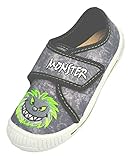 Beck Jungen Monster Hausschuhe, Grau, 31 EU