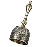 Handglocke Servicerufglocke Ruf Vintage Metall Abendessen Hanbells für Theke Rezeption Klingeln bei Hochzeit und Senioren Nachttisch